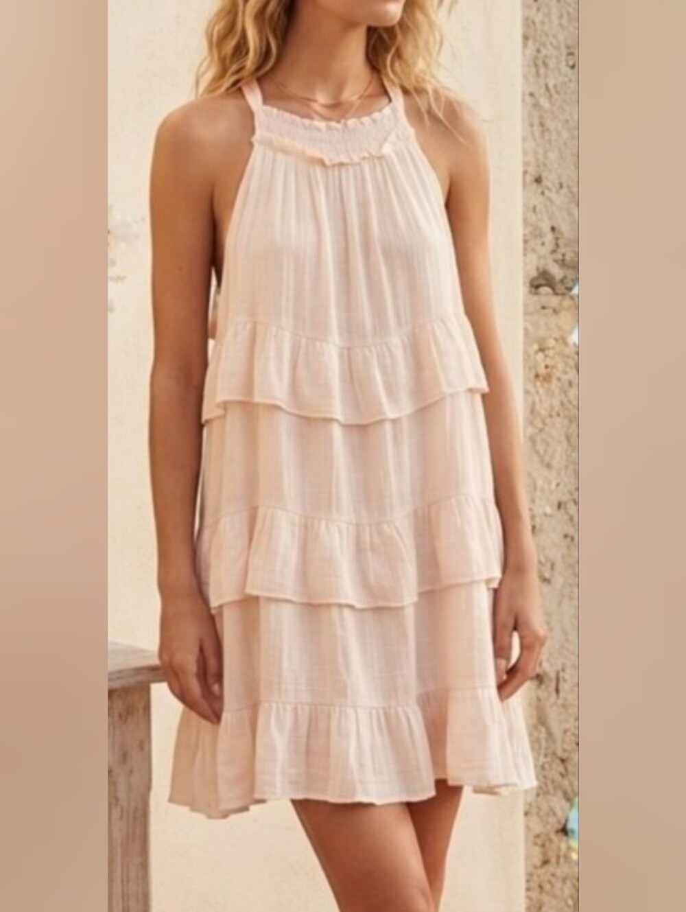 Tiered Halter Dress